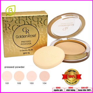 Phấn phủ kềm dầu trang điểm dành cho da dầu và nhạy cảm - Golden Rose Pressed Powder Chống nắng SPF 25