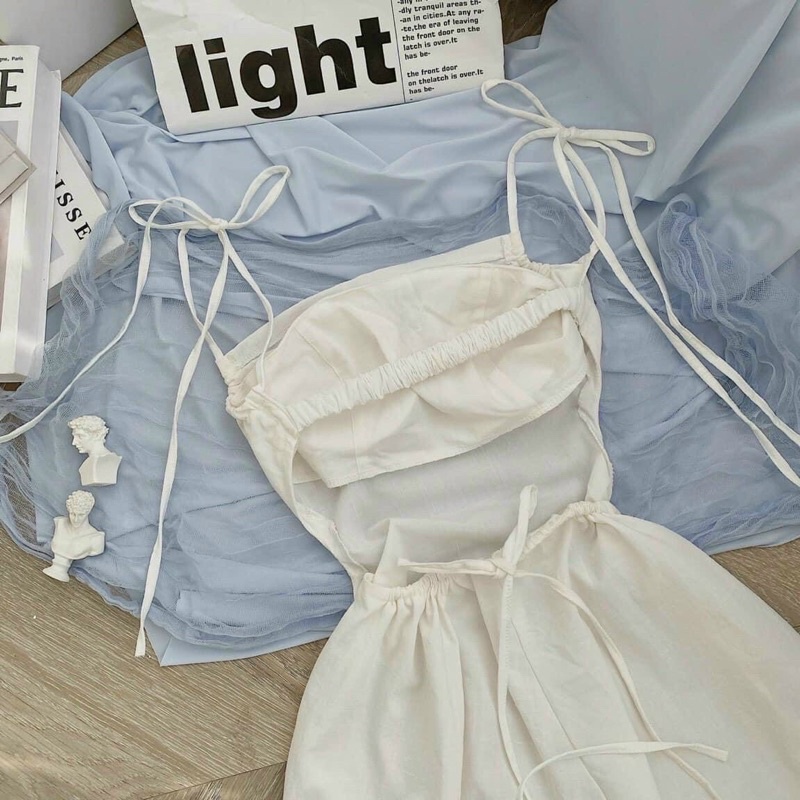 ĐẦM TRẮNG 2S CỘT LƯNG