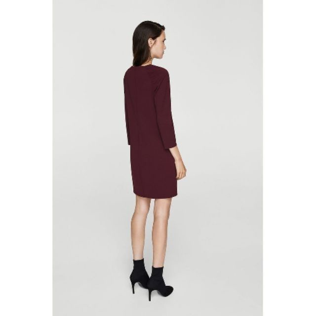 Đầm nhún vai basic Mango sz XS S