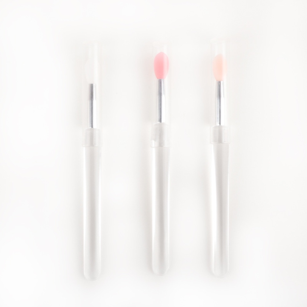 Xách tay Silicone Lip bàn chải duy nhất với Bìa mềm Son môi bàn chải với bìa Lip trang điểm bàn chải Lip bàn chải