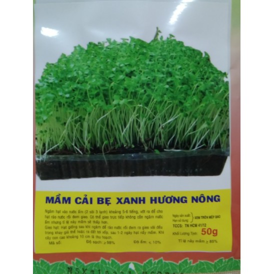 HẠT MẦM CẢI BẸ XANH - GÓI 50 GRAM