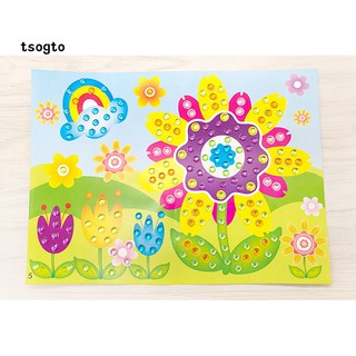 Set 4 tranh khảm dán đá pha lê DIY giáo dục trẻ em