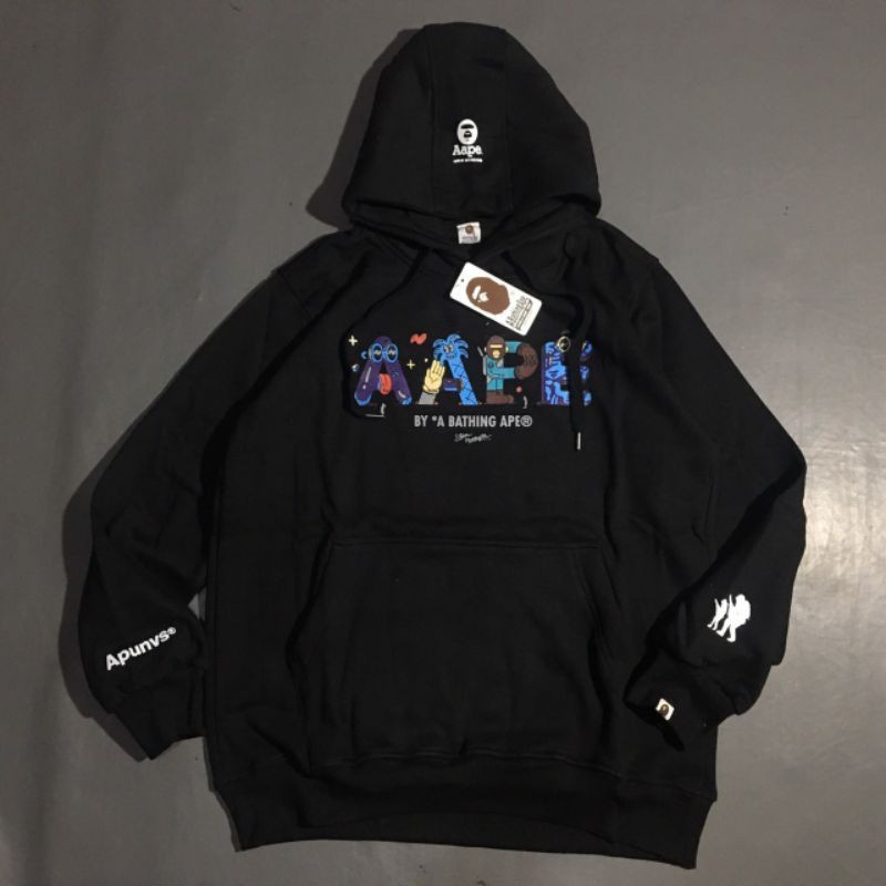 Áo Hoodie Bape Aape Apunvs Màu Đen