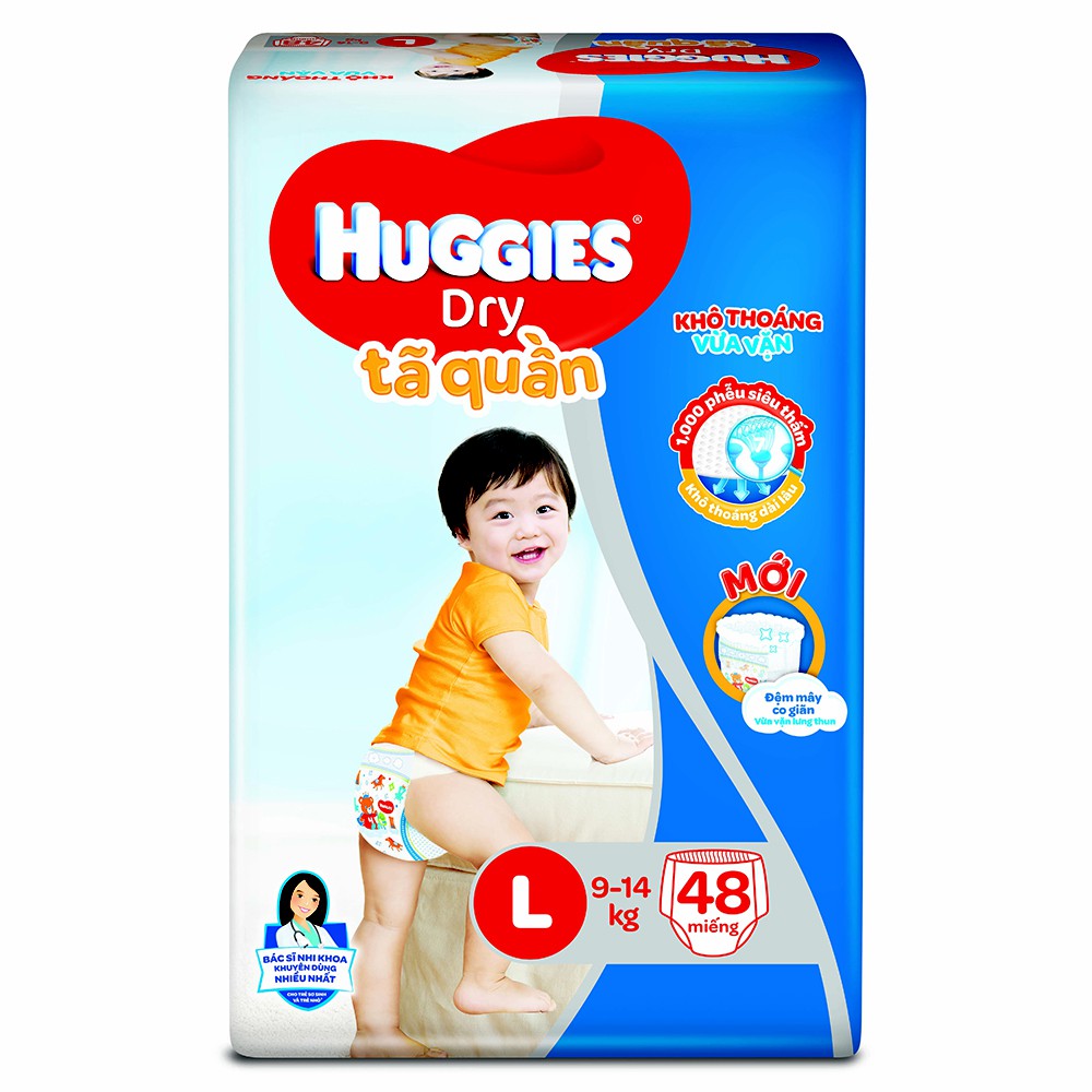 (đệm mây)Tã Quần HUGGIES M40-M54/L36-L48/XL32-XL42/XXL28