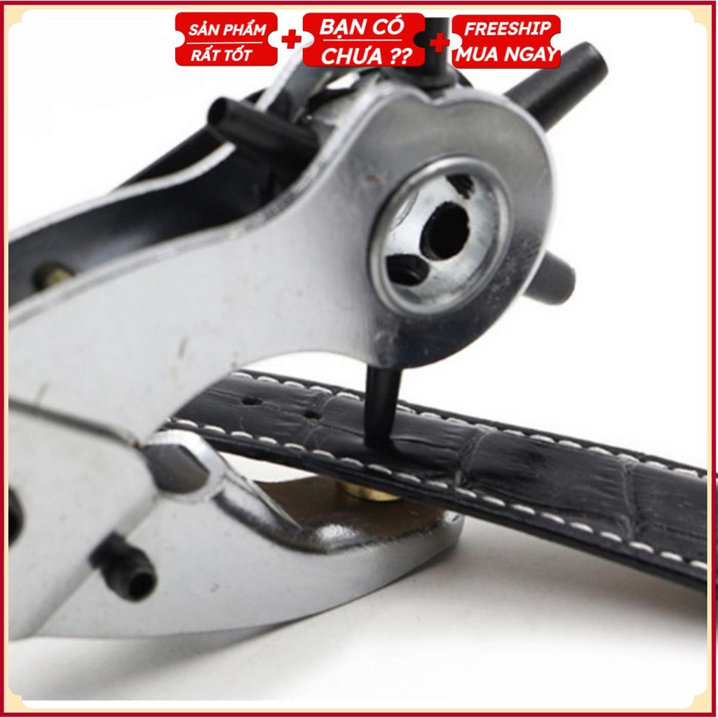 #Kìm Bấm Lỗ CÁN ĐỎ 6 SIZE Hàng Đẹp - Bấm Lỗ Tròn Dây Nịt Thắt Lưng Da, Đồng Hồ