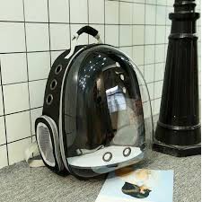 Balo/ Túi vận chuyển bằng nhựa trong suốt nhiều màu sắc thoáng khí, kèm miếng lót dùng để vận chuyển chó mèo