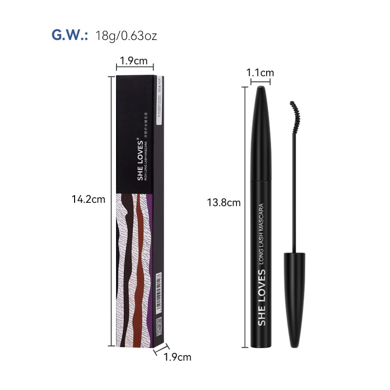 [Hàng mới về] Mascara SHE LOVES màu sắc lâu trôi chống thấm nước chuốt mi dài dày và cong tiện dụng