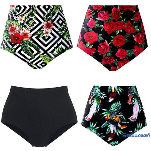 Quần Bơi Lưng Cao In Họa Tiết Nhiều Màu Sắc Plus Size Cho Nữ