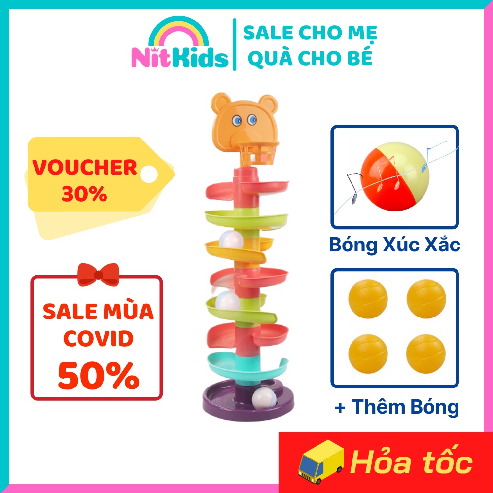 Đồ Chơi Bóng Rổ Cho Bé, Từ 6 Tháng Tuổi, Cầu Trượt Thả Bóng Xoay Vòng, Trò Chơi Vận Động