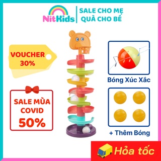 Đồ Chơi Bóng Rổ Cho Bé, Từ 6 Tháng Tuổi, Cầu Trượt Thả Bóng Xoay Vòng, Trò Chơi Vận Động