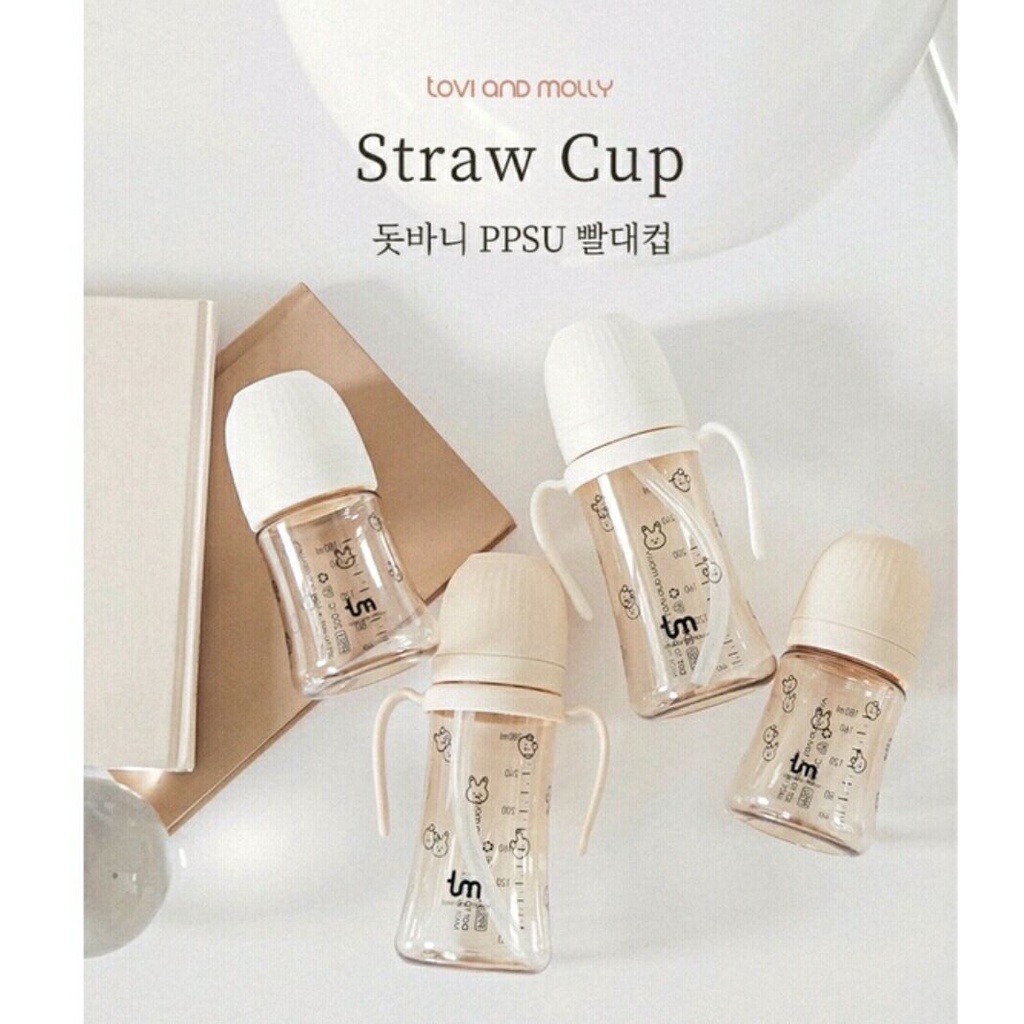 Bình Thỏ/ Sóc Tovi and Molly 180ml/280ml Hàn Quốc chính hãng