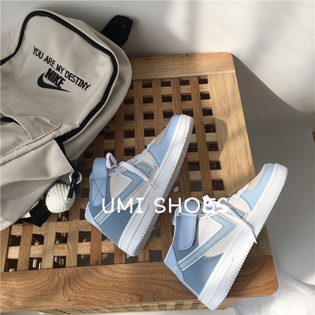 Giày thể thao cổ cao hàng đẹp, Giày cao cổ nữ nâng đế cao 3cm chất da thoáng chân phong cách cá tính đẹp | BigBuy360 - bigbuy360.vn