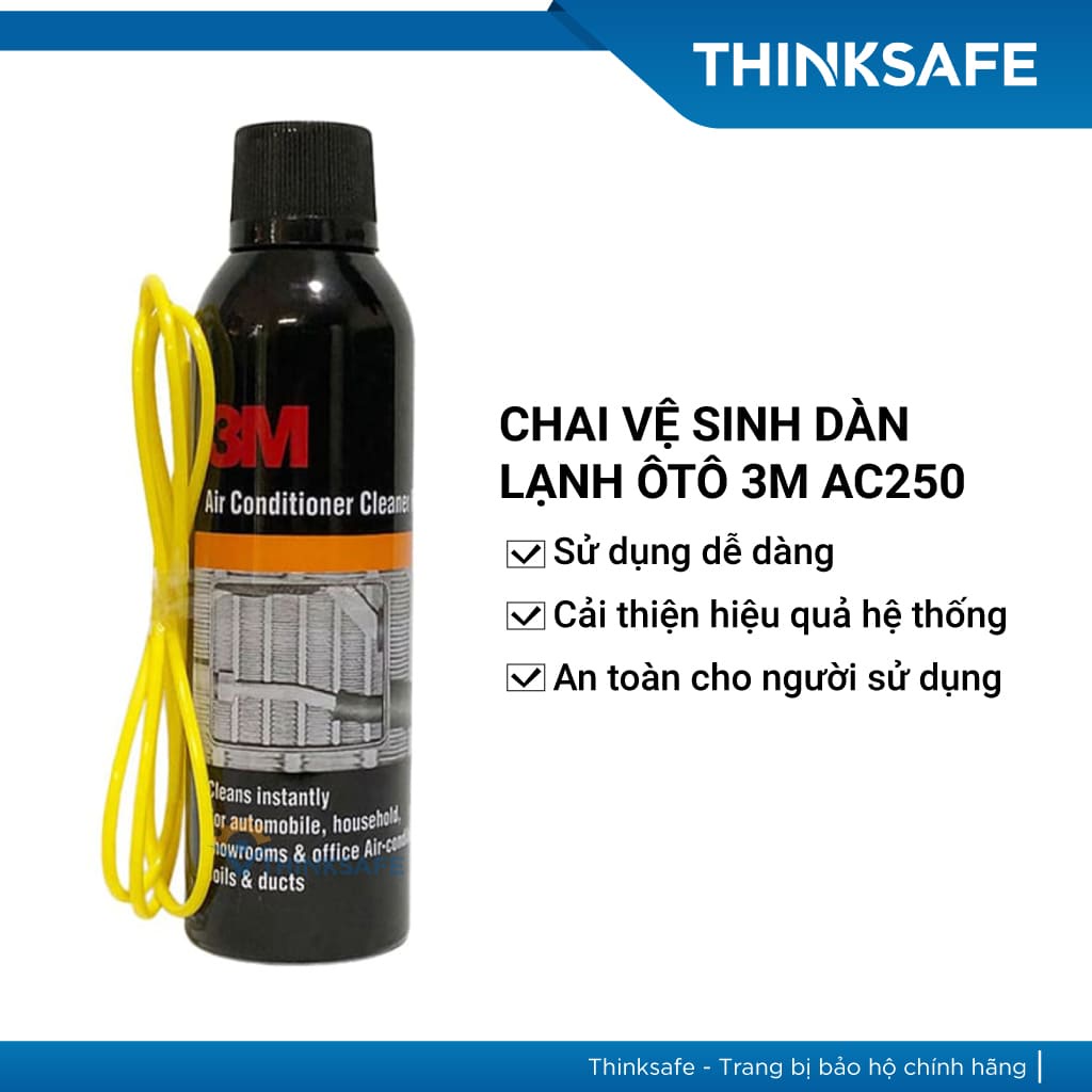 Chai xịt vệ sinh hệ thống điều hòa ô tô 3M 3M 89227, xịt vệ sinh máy lạnh trên xe, đơn giản an toàn dễ dùng - THINKSAFE