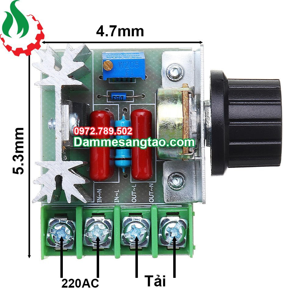 KPGR Mạch dimmer AC 2000W (90V - 220V)