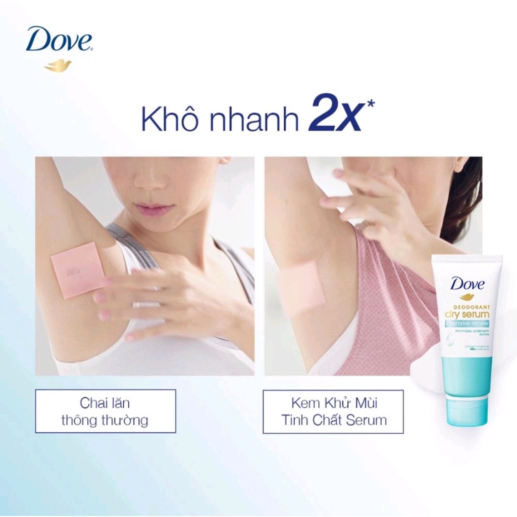 Kem khử mùi Dove tinh chất serum dành cho nữ dưỡng da sáng mịn 50ml/40ml