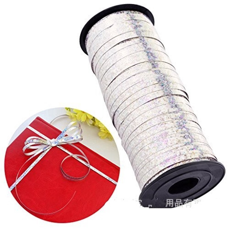 Bộ cuộn dây ruy băng + 10 bong bóng kim sa xinh xắn dành cho trang trí tiệc tùng (Có bán lẻ dây ruy băng)