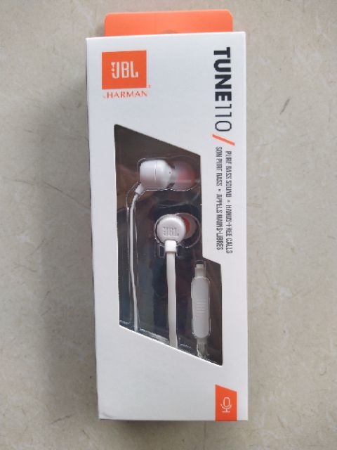 Tai nghe nhét tai JBL T110 - hàng chính hãng PGI, nguyên seal