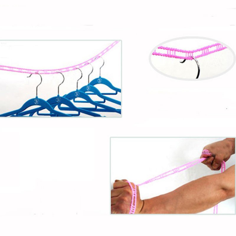 Windproof Clothesline Outdoor Travel Retractable Rope Washing line 5m