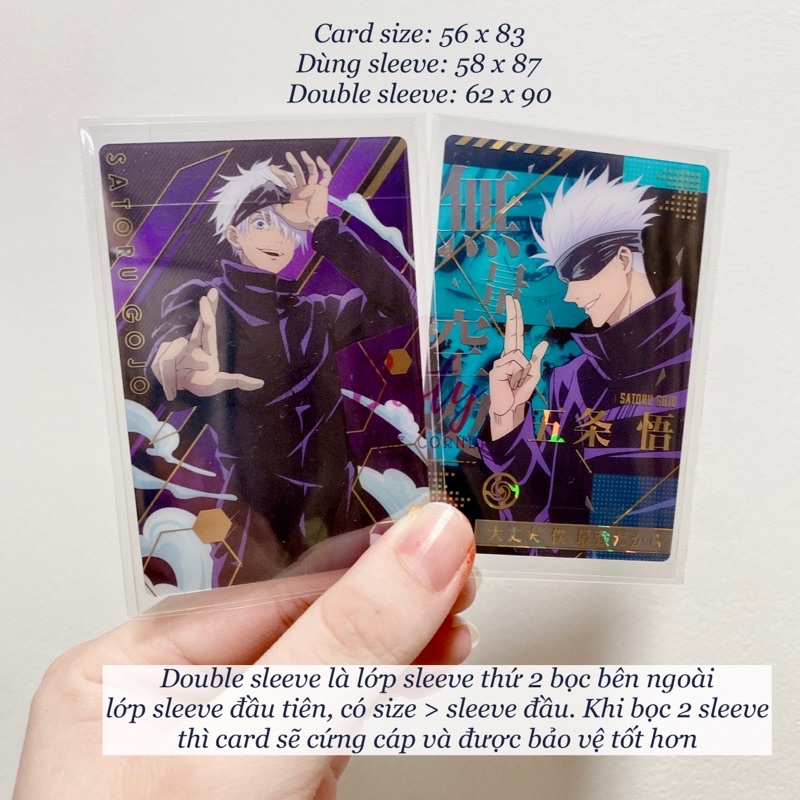Sleeve bọc card bo góc - Sleeve đựng thẻ túi bảo vệ card Kpop Anime loại dày chống df