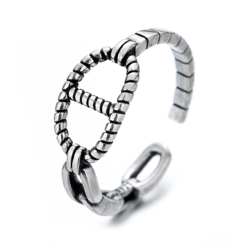 Nhẫn Kim Loại Thiết Kế Độc Đáo Phong Cách Hip-Hop