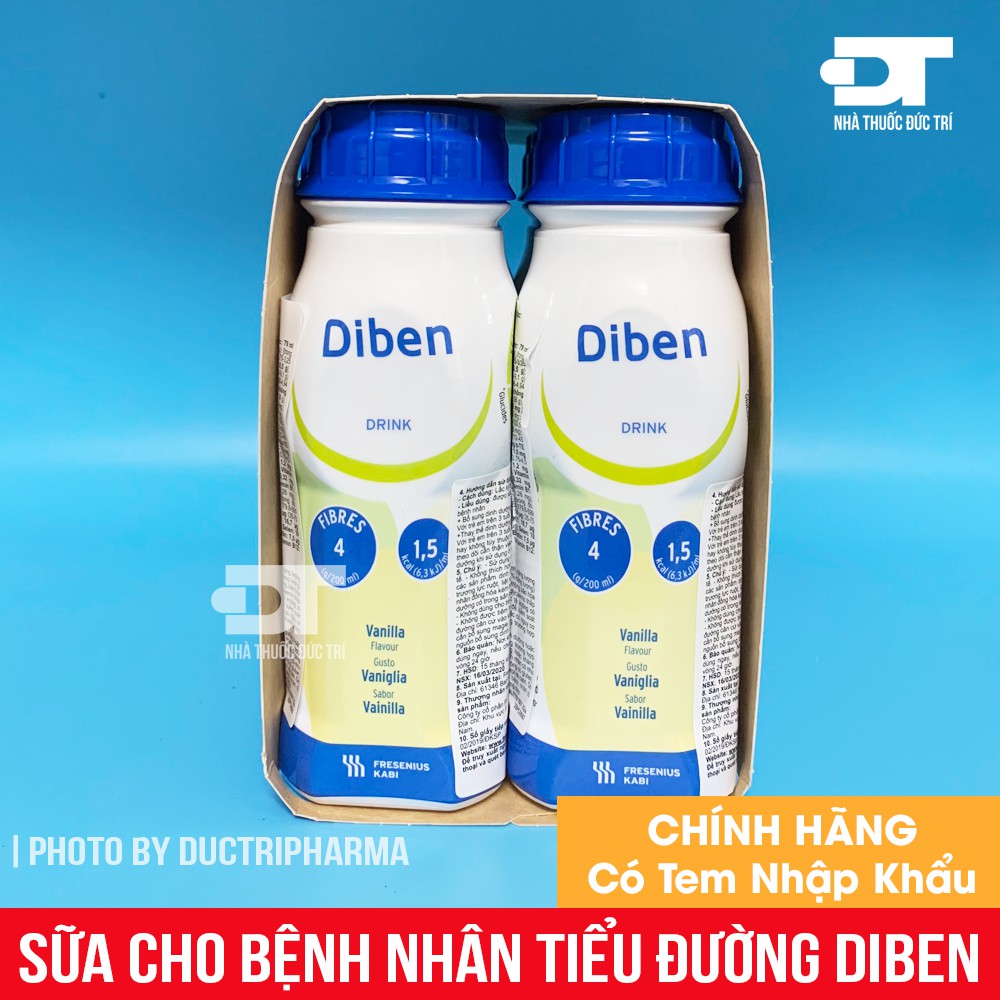 Sữa Diben Drink Vanilla cho người bệnh tiểu đường - Lốc 4 chai