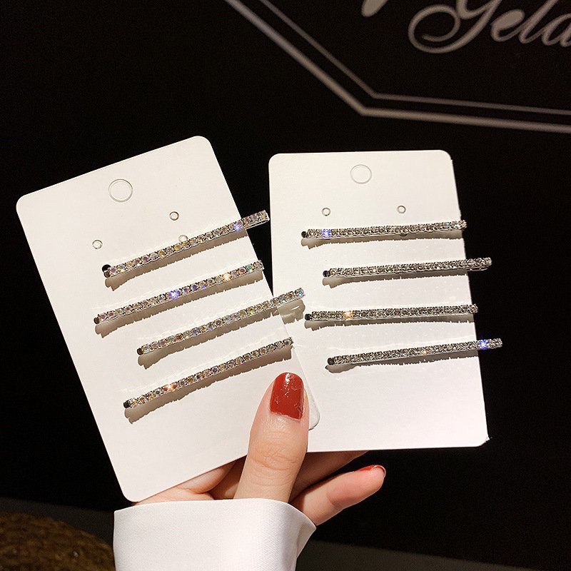 [ FREESHIP ] Set kẹp tóc đính đá 4 mảnh phong cách Hàn Quốc, kep toc Han Quoc