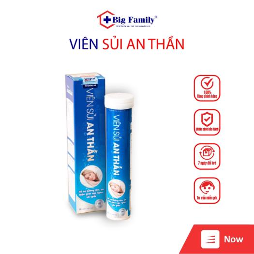Viên sủi an thần tuýp 20 viên - Hỗ trợ dưỡng tâm, an thần, ăn ngon ngủ ngon