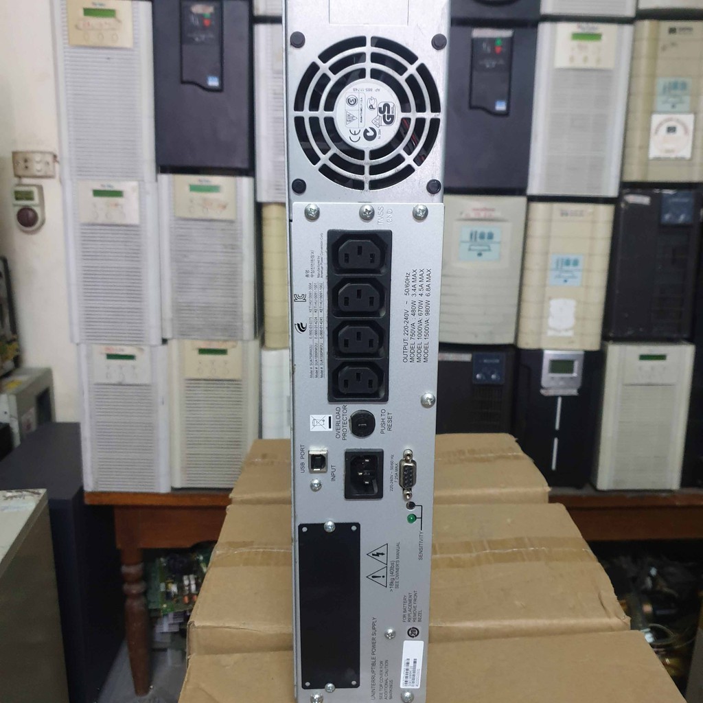 Bộ lưu điện apc smart-ups 1500va; ups apc 1500RMI2U cũ main mạch zin nguyên bản đã thay ắc quy mới