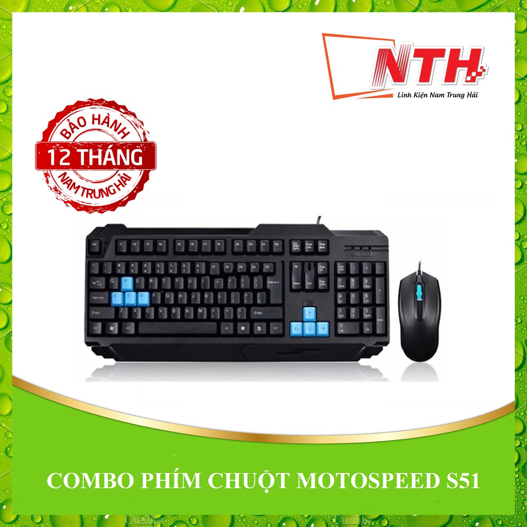 [Mã ELFLASH5 giảm 20K đơn 50K] COMBO PHÍM CHUỘT MOTOSPEED S51