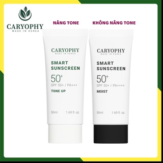 Kem chống nắng ngừa mụn Caryophy Smart Sunscreen Tone Up và Smart Moist Suncreen SPF50+/PA+++ 50ML