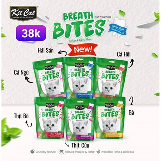 60gr Breath Bites hạt thơm miệng cho mèo Kit Cat thumbnail