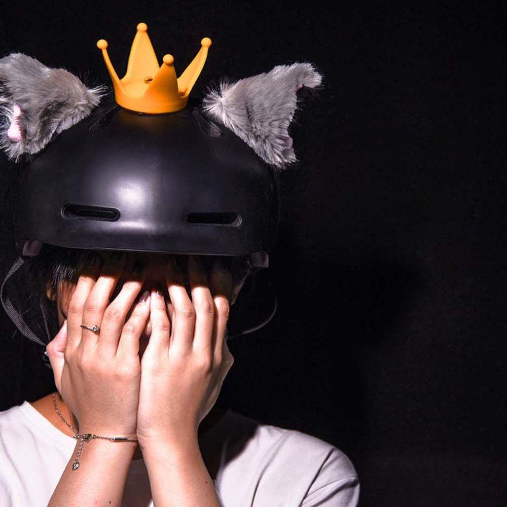 Mũ Bảo Hiểm Hóa Trang Tai Mèo Bằng Vải Bông Dễ Thương