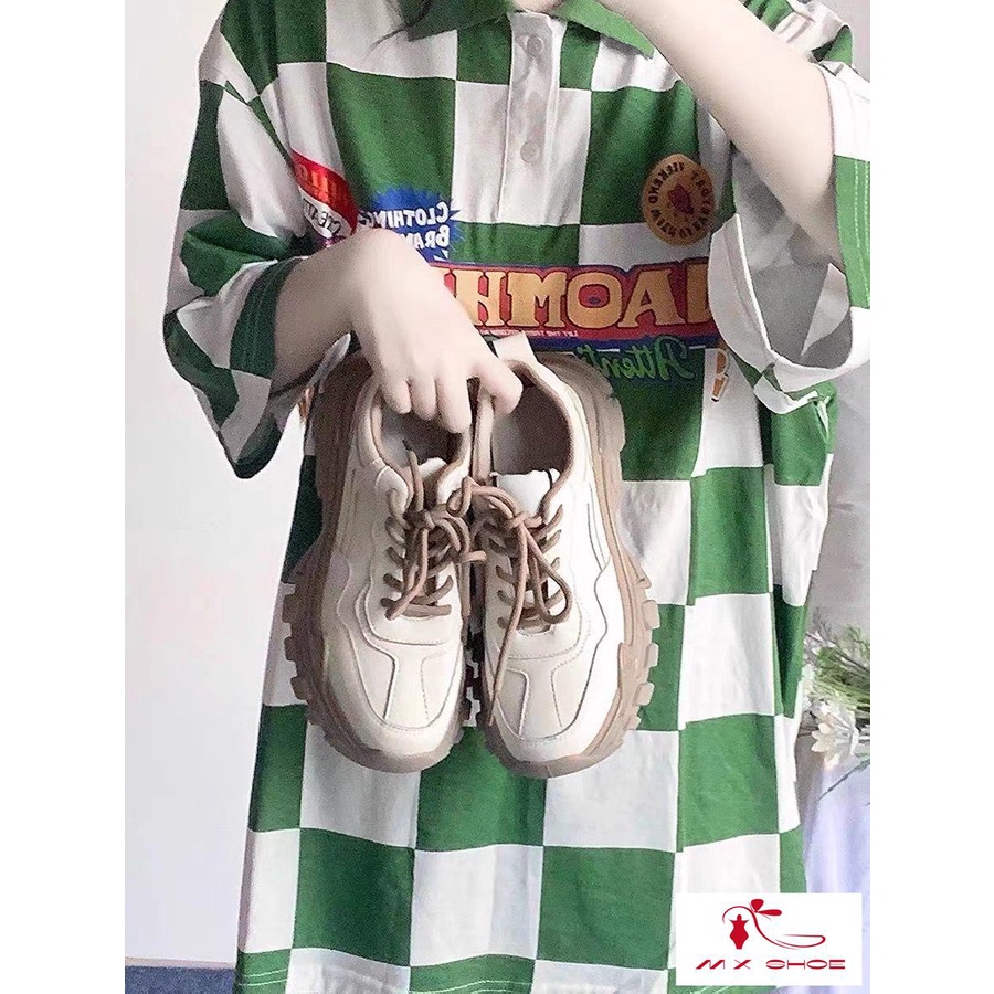 M & X ~  Giày Thể Thao Đế Dày Màu Trắng Phong Cách Mới 2022 Dễ Phối Đồ Hợp Thời Trang Cho Nữ