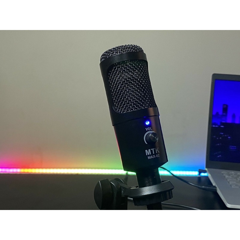 Micro thu âm MTK Max02 USB - Kết nối trực tiếp USB, Sử dụng cho laptop, PC, ĐT, OS, Hỗ trợ live, pk, gaming, hội họp