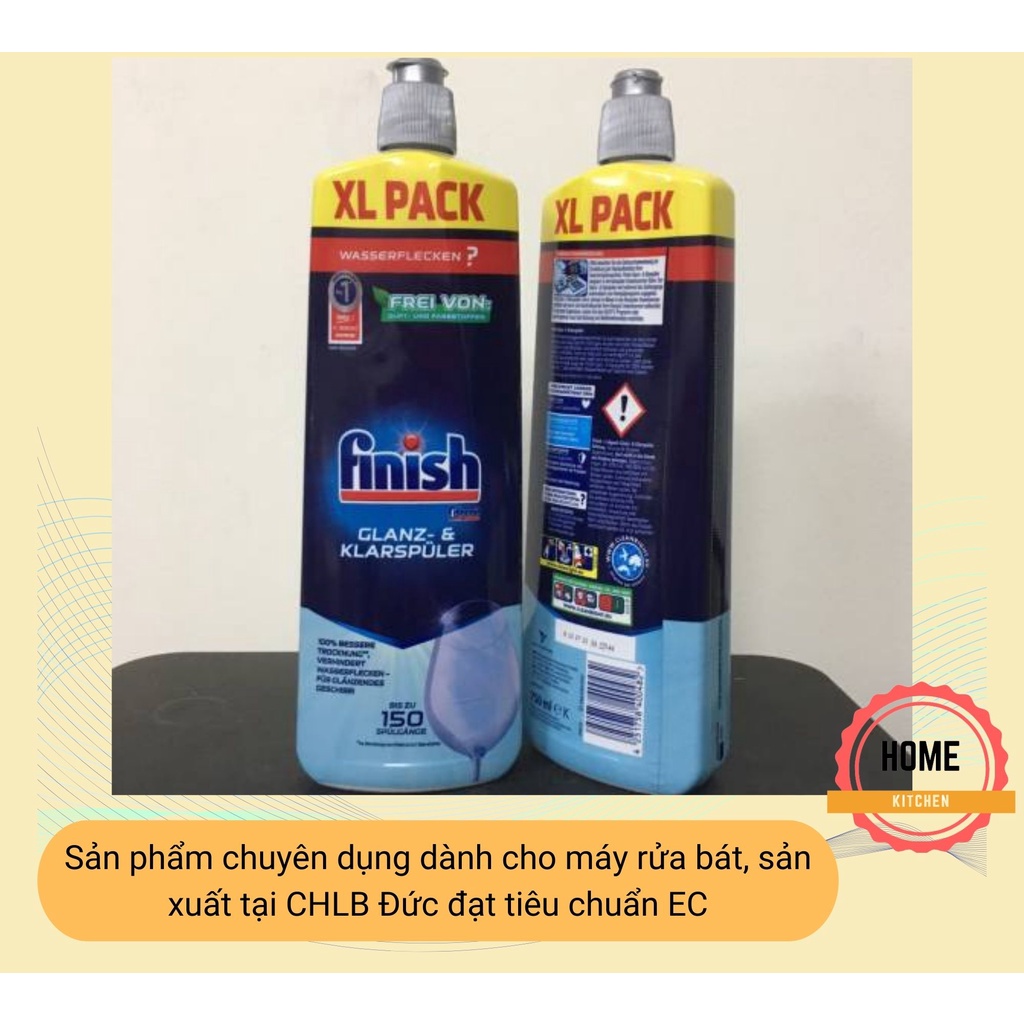 Nước làm bóng máy rửa bát Finish (750ml/800ml), dầu bóng Finish. Bảo vệ - làm bóng bát đĩa,loại bỏ đốm cặn.Sấy khô nhanh