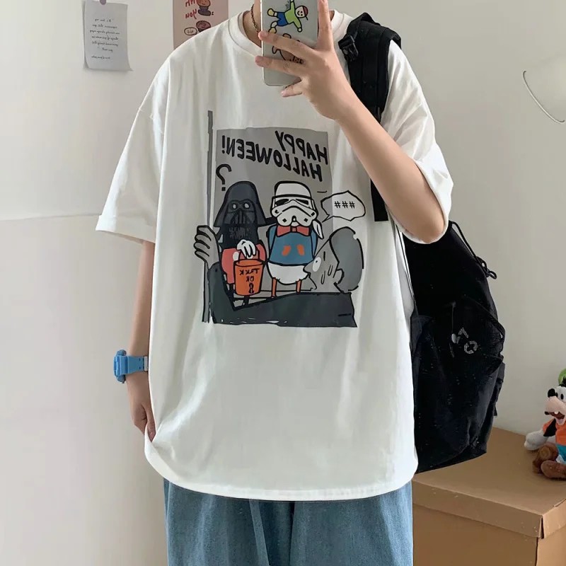 Áo Thun Form Rộng Ngắn Tay Thời Trang Dành Cho Nam