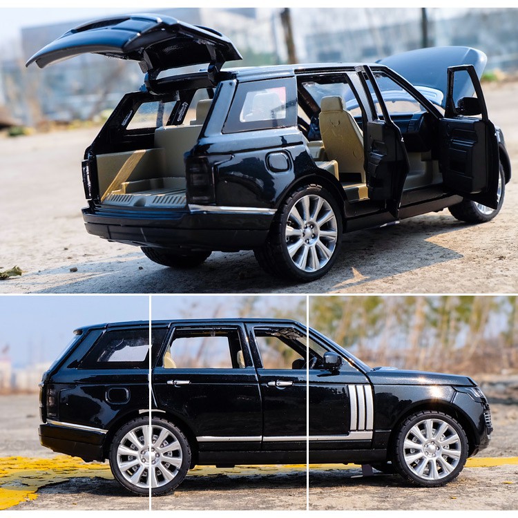 Xe mô hình tĩnh Land Rover tỉ lệ 1:24 hãng XLG khung thép chắc chắn, chi tiết như xe thật màu Đen/ Đỏ