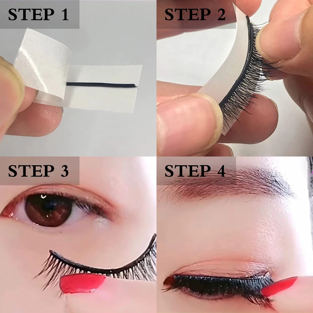 Hộp 50 Miếng Băng Keo Dán Lông Mi Không Gây Dị Ứng Chống Thấm Nước Có Thể Tái Sử Dụng