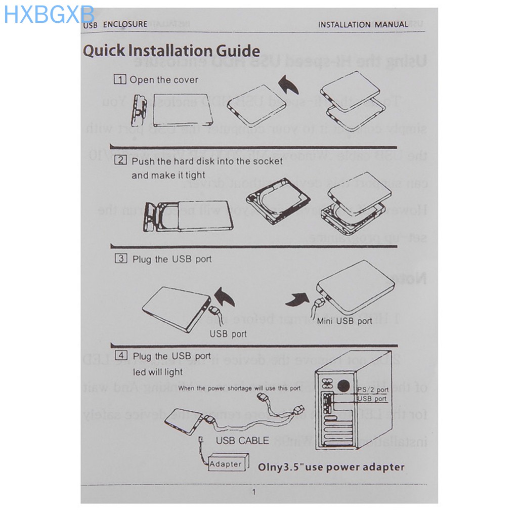 Ổ Cứng Ngoài 2.5 Usb 2.0 Sata Hd Box 1tb Hdd Kèm Phụ Kiện | BigBuy360 - bigbuy360.vn