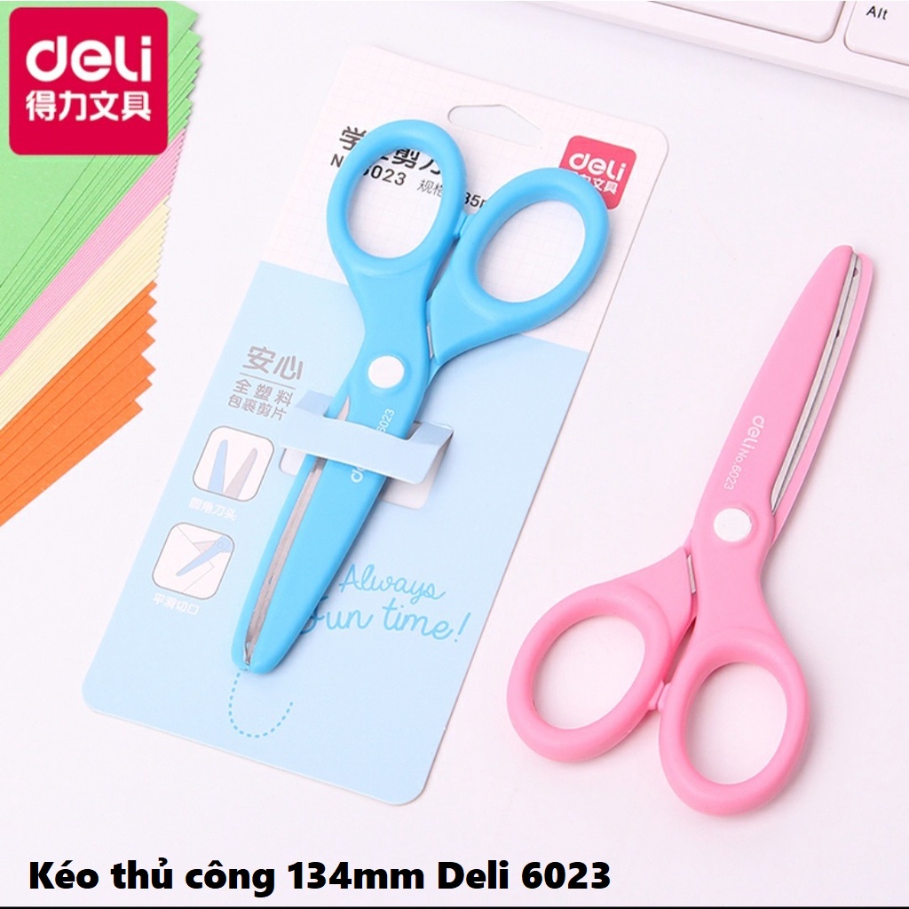 Kéo thủ công học sinh Deli/Classmate - SC202/SC203/SC204/SC205-6000/6021/6022/6023 - vpp Quế Anh