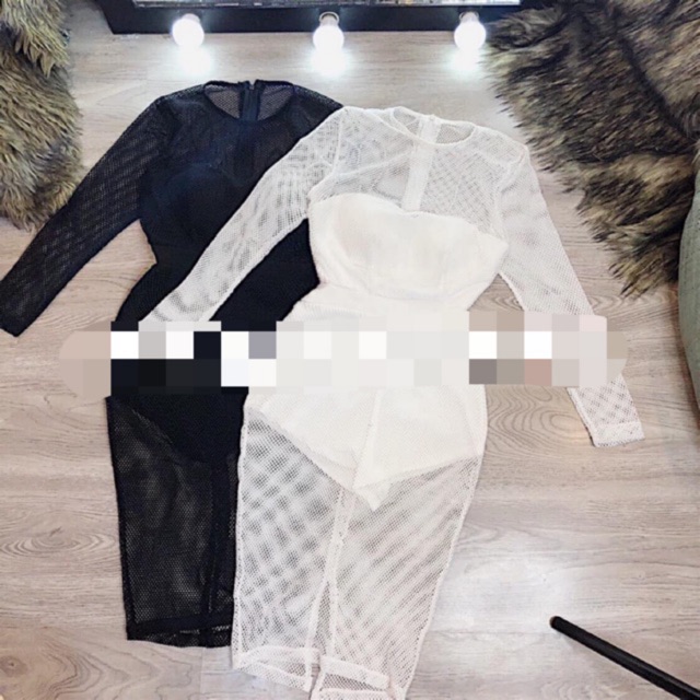 Jumpsuit lưới , hình thật