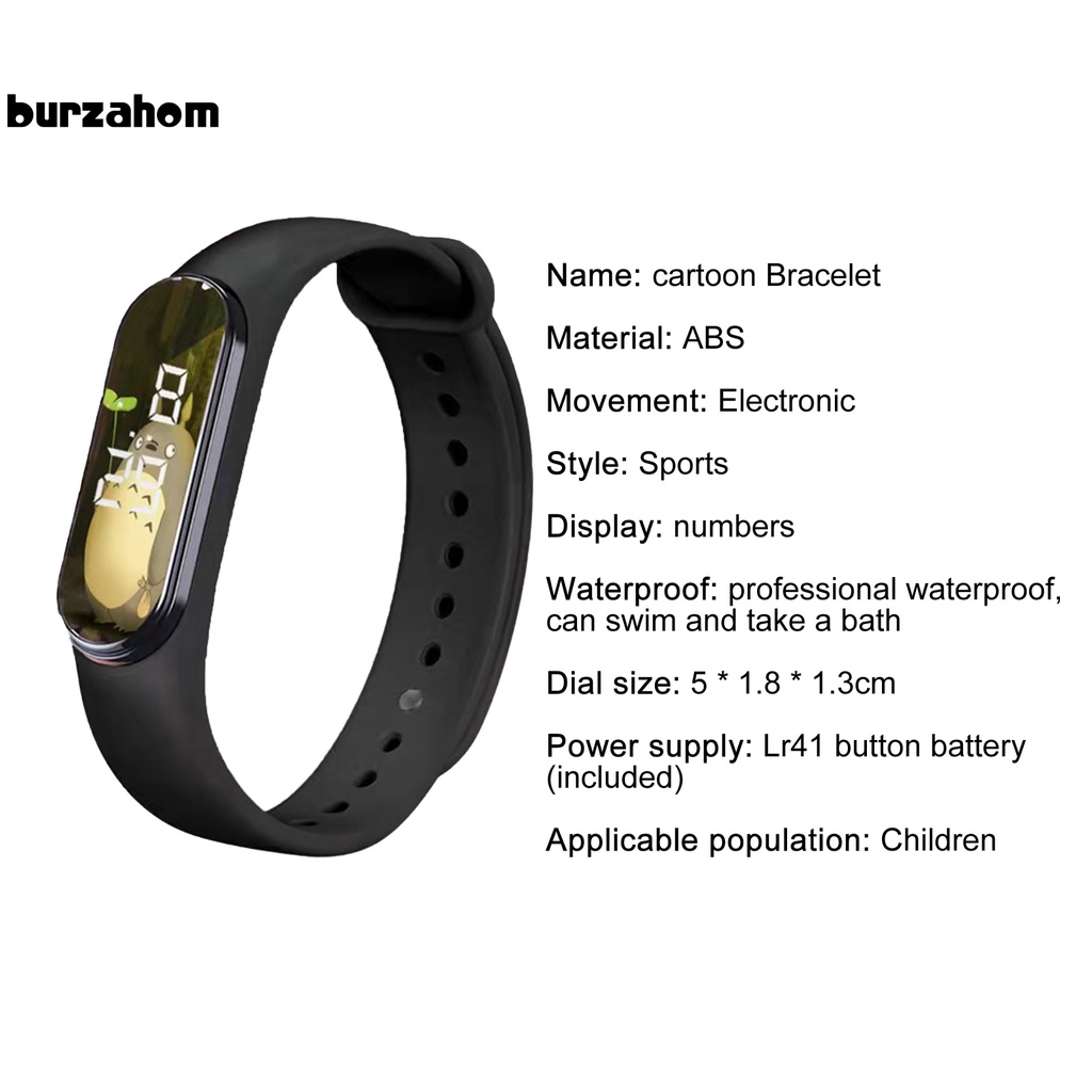 Đồng hồ kỹ thuật số điện tử màn hình LED trang trí hình hoạt hình dễ thương dành cho học sinh