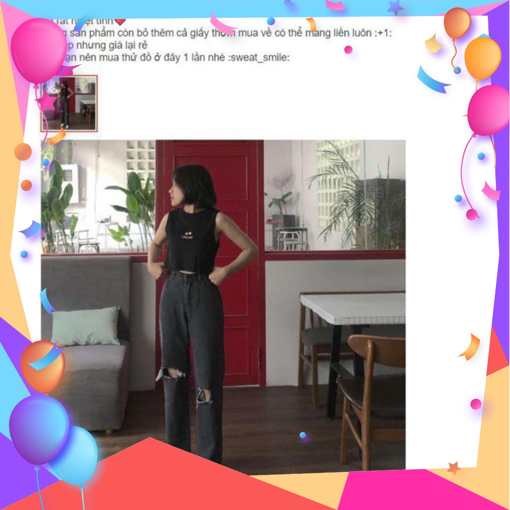 [FREESHIP_Thanh lí 1 ngày] [XẢ KHO_FREESHIP]  Áo tanktop croptop 3 lỗ thêu summer - áo tanktop morni