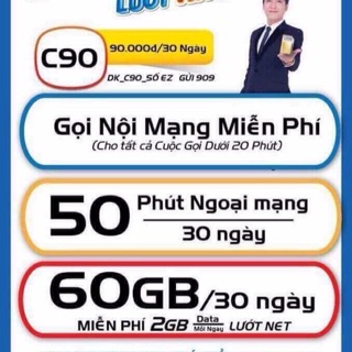 Sim 3g/4g 240gb/2 tháng free 2 tháng đầu