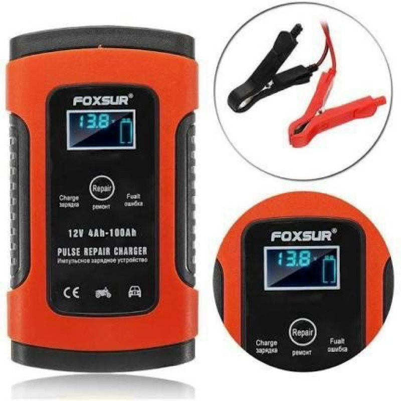 sạc bình ắc quy 12V 5A foxsur có khử sunfat phục hồi ắc quy