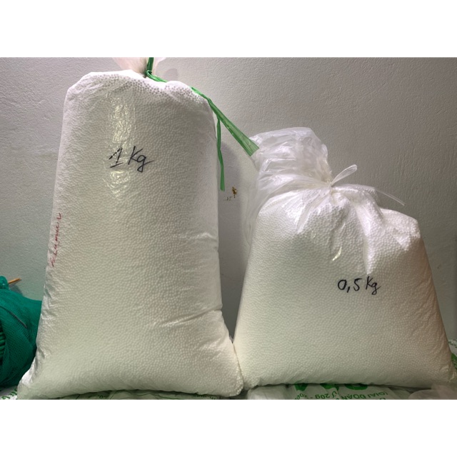 [Rẻ Vô Địch] 1Kg Hạt xốp để nhồi gối ,ngồi ghế lười ,để bọc hộp quà ,làm tuyết...(không đặt quá 5KG 1 đơn)