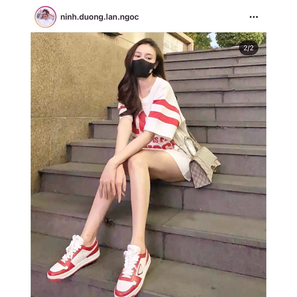 Áo phông GUCCI chữ đỏ 100 tay lỡ form rộng hàng cao cấp