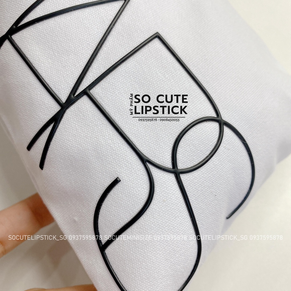 Túi dây rút NARS trắng 20x15 Đựng Mỹ Phẩm