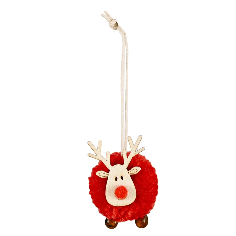 Set 4 Phụ Kiện Treo Trang Trí Cây Thông Noel Hình Tuần Lộc