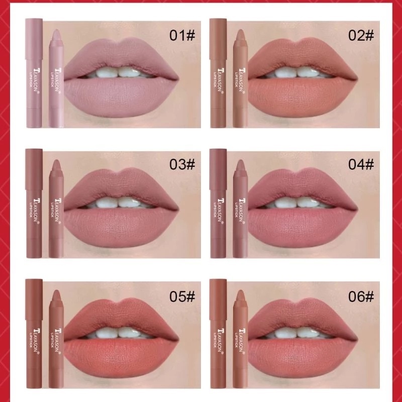 [Hàng mới về] Son môi TEAYASON chống nước chống dính lâu trôi 12 màu sắc tùy chọn